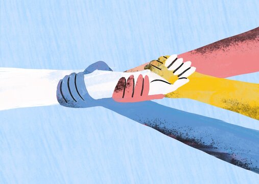 the concept of human assistance, support, and help