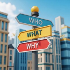 Obraz premium Colorful street sign pointing to 