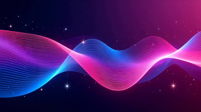 Colorful wave patterns in space