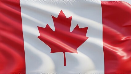 Canadian flag waving