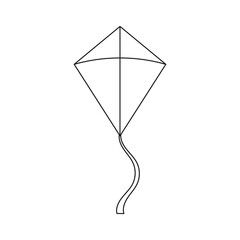 line art illustration of a kite