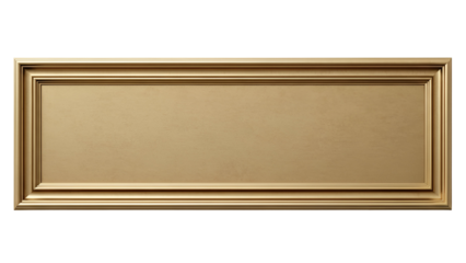 Elegant gold picture frame on black background for presentation