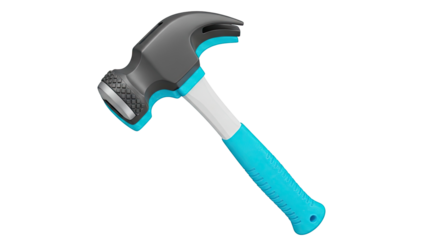 Modern Claw Hammer with Blue and Gray Accents