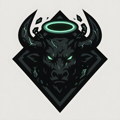 Umbral Minotaur Gravity Well Esports Mascot Logo Vector
