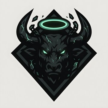 Umbral Minotaur Gravity Well Esports Mascot Logo Vector