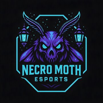 Necro Moth Rune Lantern Esports Mascot Logo Vector