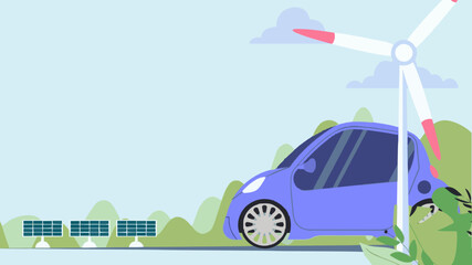 wind turbine and car © asmaa