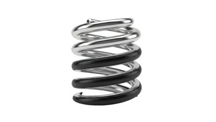 Chrome and Black Coil Spring
