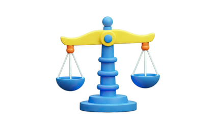 3D Cartoon Scales of Justice