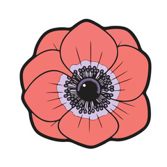 Vibrant pink flower with delicate petals and intricate center details