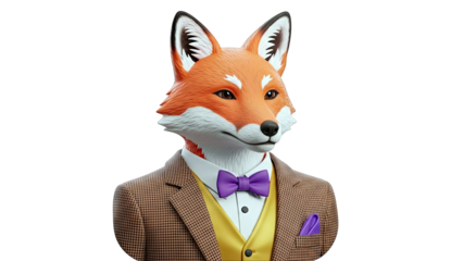 Anthropomorphic Fox in Dapper Attire