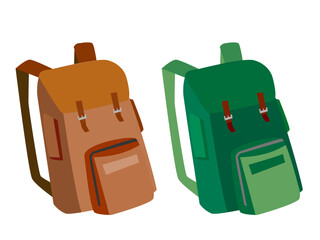 リュックサックのイラスト / Backpack Illustration