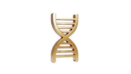Golden DNA Helix Icon