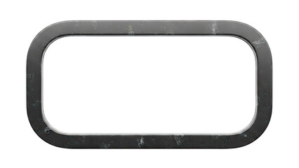 Black Rounded Rectangle Frame with Textured Surface