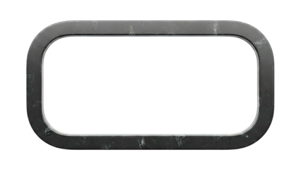Black Rounded Rectangle Frame with Textured Surface
