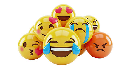 Diverse Group of Expressive Emojis