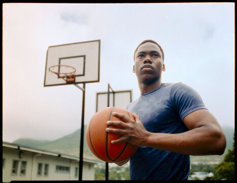basketball heroic portrait