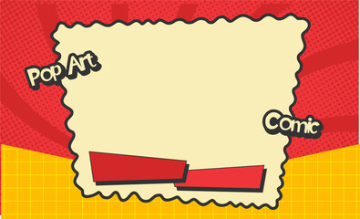 Blank comic art vintage background