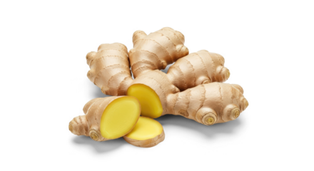Ginger roots on a png transparent