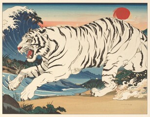 白虎　神獣　イラスト