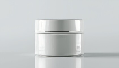 Luxury White Cosmetic Cream Jar Mockup Packaging