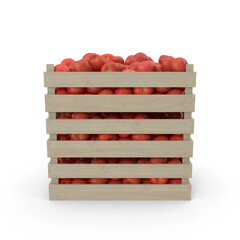 Tomatoes in Wooden Crate