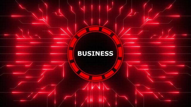 Modern digital business concept with circuit board technology and futuristic designs. 4k video