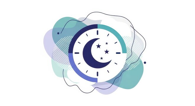 Circular clock graphic illustrates the transition between daytime and nighttime hours.