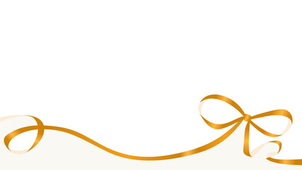 リボンのデコレーションフレーム、背景、16:9サイズ