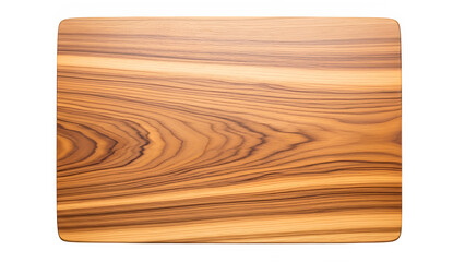 Naklejka premium Wooden Cutting Board With Smooth Surface and Unique Grain Design, isolated on white or transparent background. PNG