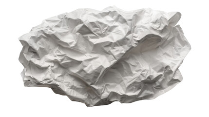 Obraz premium Crumpled white paper ball representing waste, ideas, errors, frustration, or recycling on a transparent background