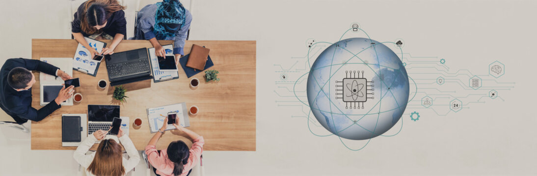 A global quantum computing network for the future of communication and data processing. A worldwide system powered by quantum technology and AI. Motif - Powered by Adobe