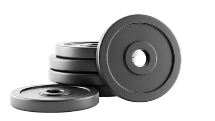 Stack of Black Weight Plates