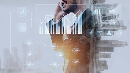 Data flow from database and cloud to processing and analytics dashboards, representing data analysis, automation, insight generation, and digital intelligence Marrow - Powered by Adobe