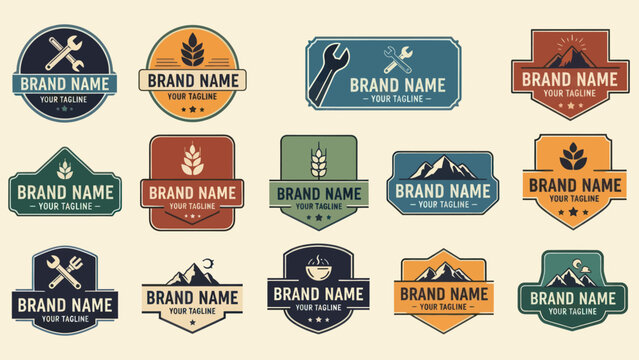Collection of Various Brand Identity Logos.