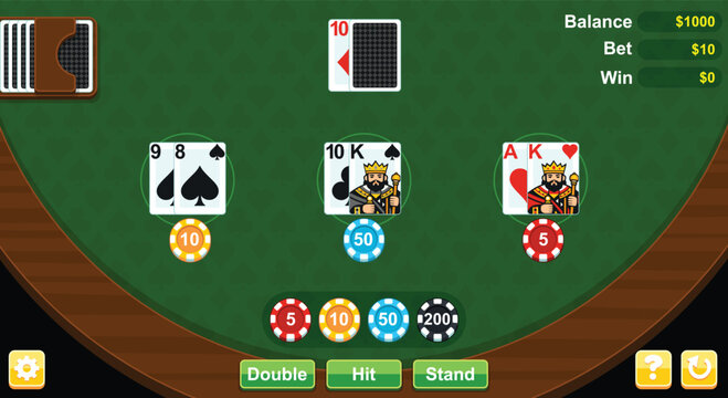 Video Game Blackjack Poker Playing Card Set Pack