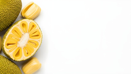 Fresh Jack Fruit Isolated With Copy Space