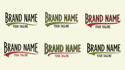 Collection of Brand Identity Logos Templates.