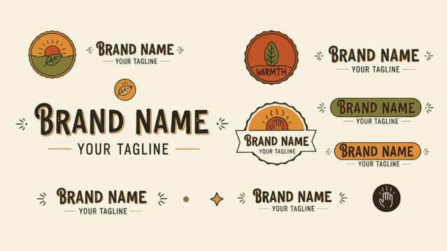 Collection of Brand Identity Logos and Labels.