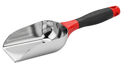 Utility Scoop With a Red and Black Handle, isolated on white or transparent background. PNG