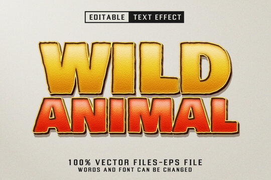 Wild Animal Editable Text Effect