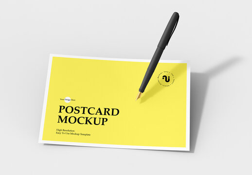 Stationery Postcard Mockup