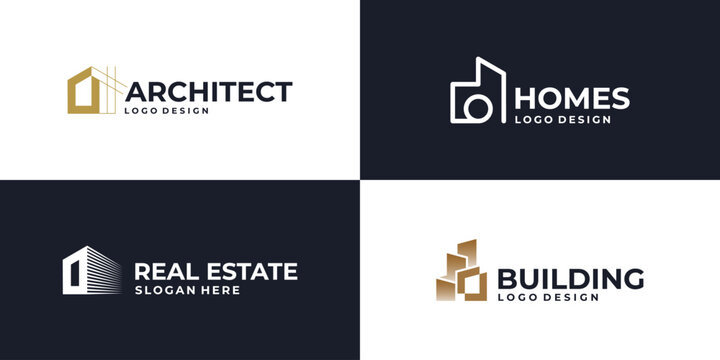 creative initial letter O real estate logo symbol, building logo design vector