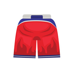 Boxing shorts vector icon illustration, boxing trunks vector art. Ideal for kickboxing, mma, boxing, and muay thai