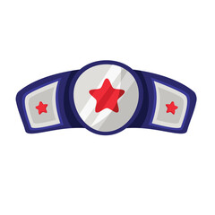 Boxing belt vector illustration, boxing belt icon. Championship belt for kickboxing, mma, boxing, and muay thai