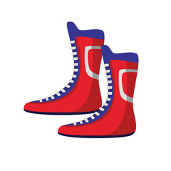 Boxing shoes vector illustration, boxing shoes icon, boxing equipment icon, boxing clip art