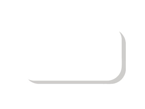 Elemento grafico trasparente con angolo arrotondato e bordo curvo, ideale per web design, UI/UX e layout moderni.