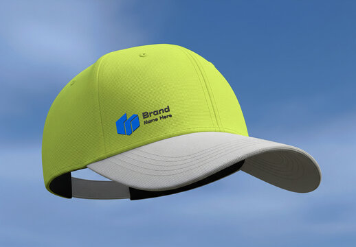 Floating Baseball cap mockup