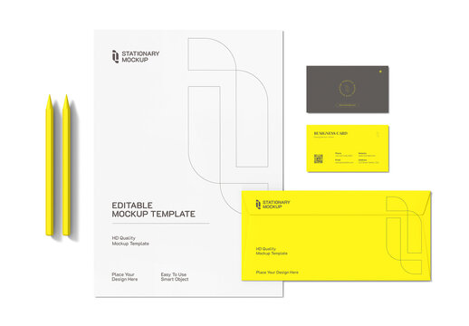 Realistic Stationery Mockup