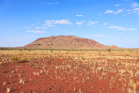 Mount Bruce from Karijini Drive. Western Australia.